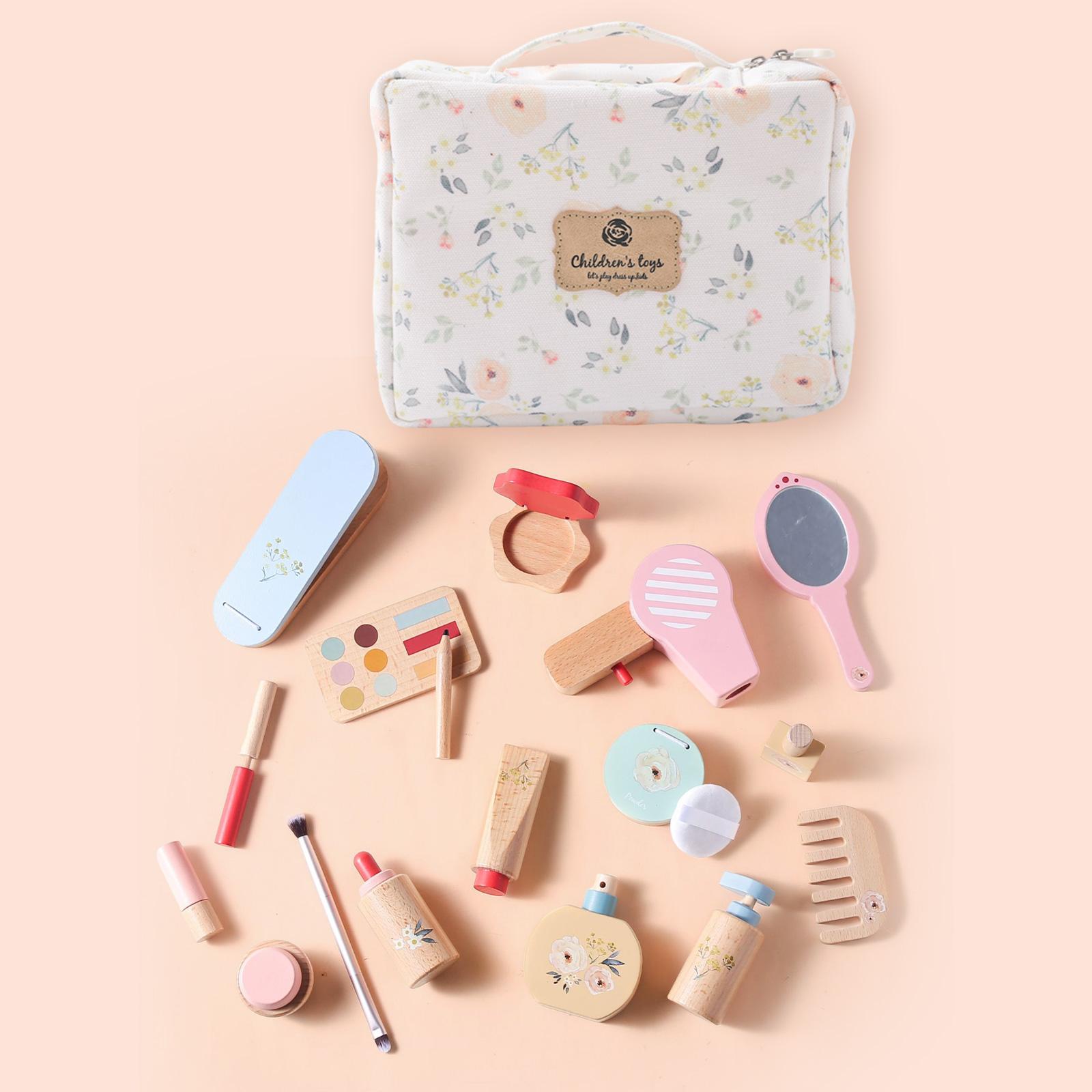 Beauty Makeup Set For Kids - Pretend Play,Makeup Beauty Set,Wooden Makeup Toys,Girls