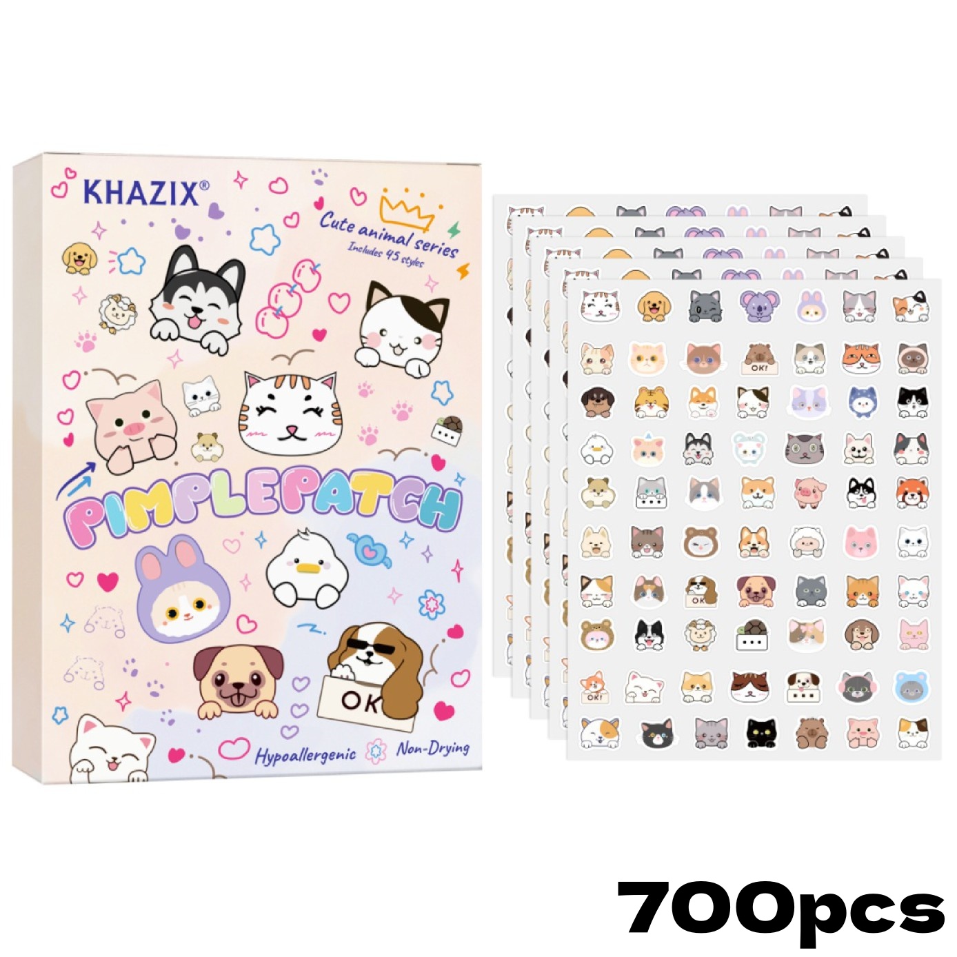700pieces of cartoon cat acne  - Pressed Powder Foundation recension och pris