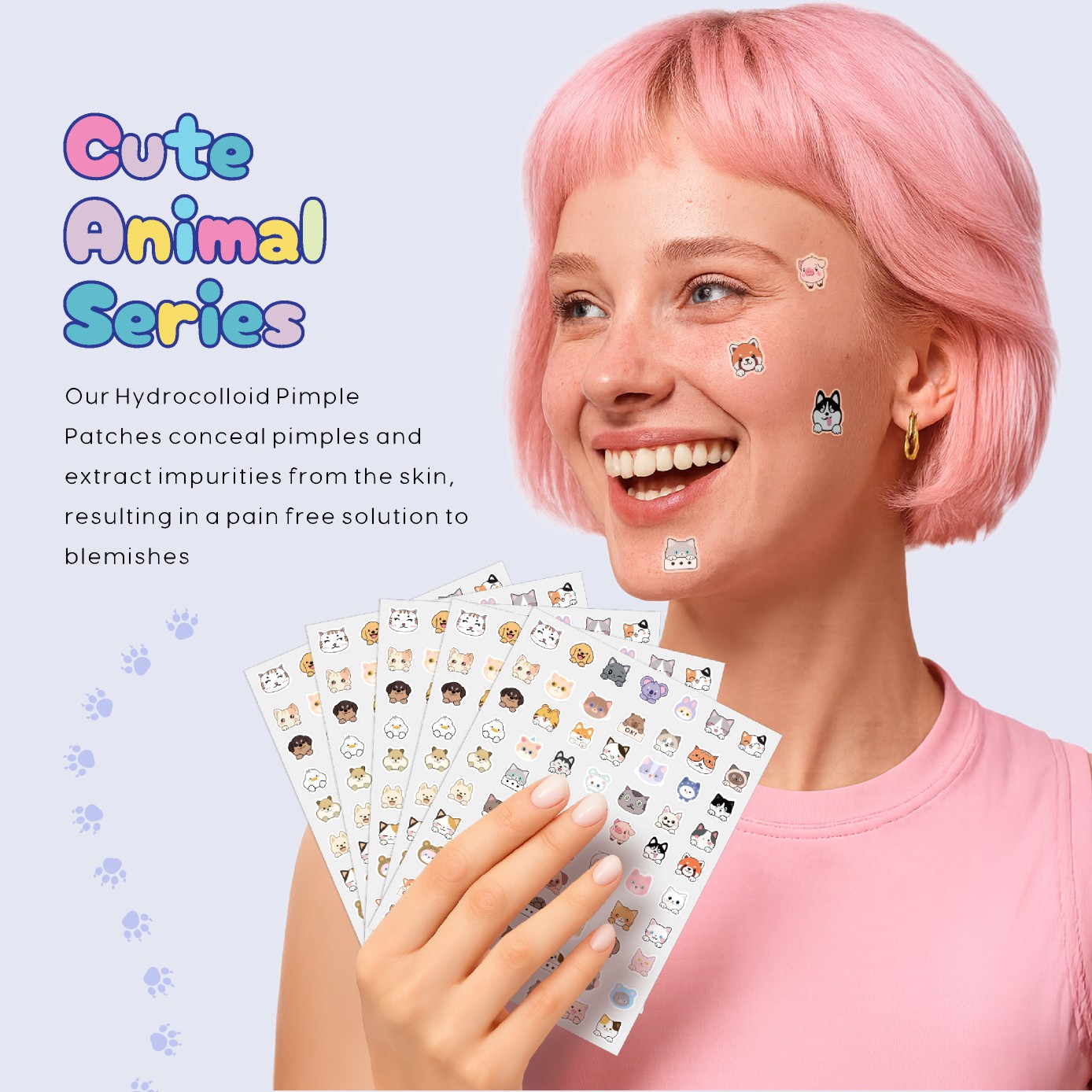 700pieces of cartoon cat acne  - Pressed Powder Foundation recension och pris