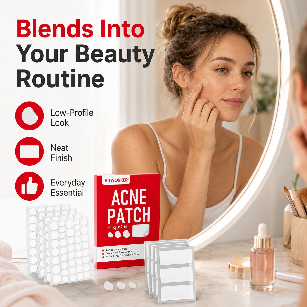Hydrocolloid Acne Patches, 510 - Pressed Powder Foundation recension och pris