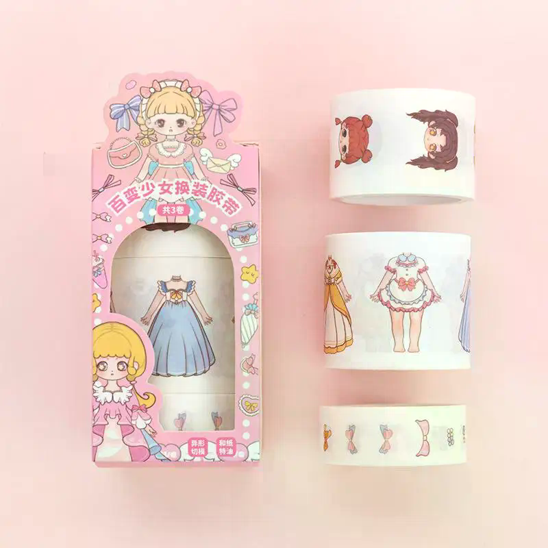 1Box Cartoon Dress Up Stickers - Beauty Makeup For Girl recension och pris
