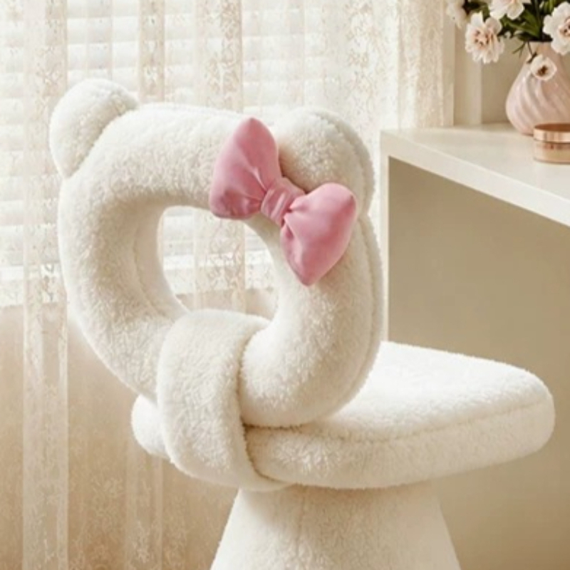 Bow Dressing Vanity Stool Pink - Beauty In Makeup recension och pris