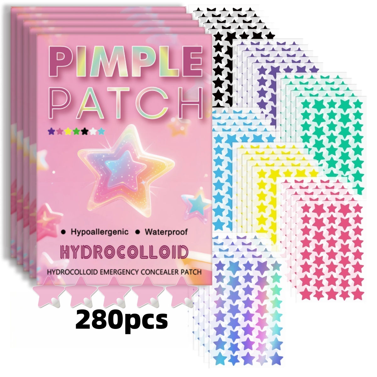 280pieces of multi-color star  - Pressed Powder Foundation recension och pris